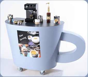 coffee cup espresso cart