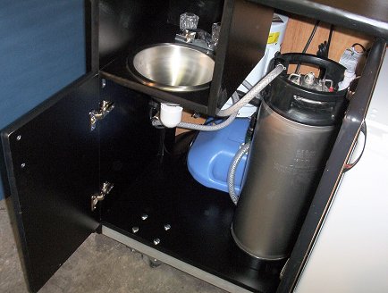 Mini standard espresso cart plumbing