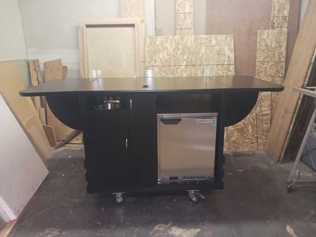 4 foot Mspec espresso cart, operators view