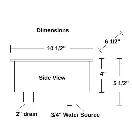 steam pitcher rinser dimensions